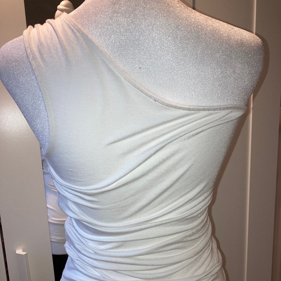 Express One Shoulder Gold Ring Summer Top - Picture 5 of 7